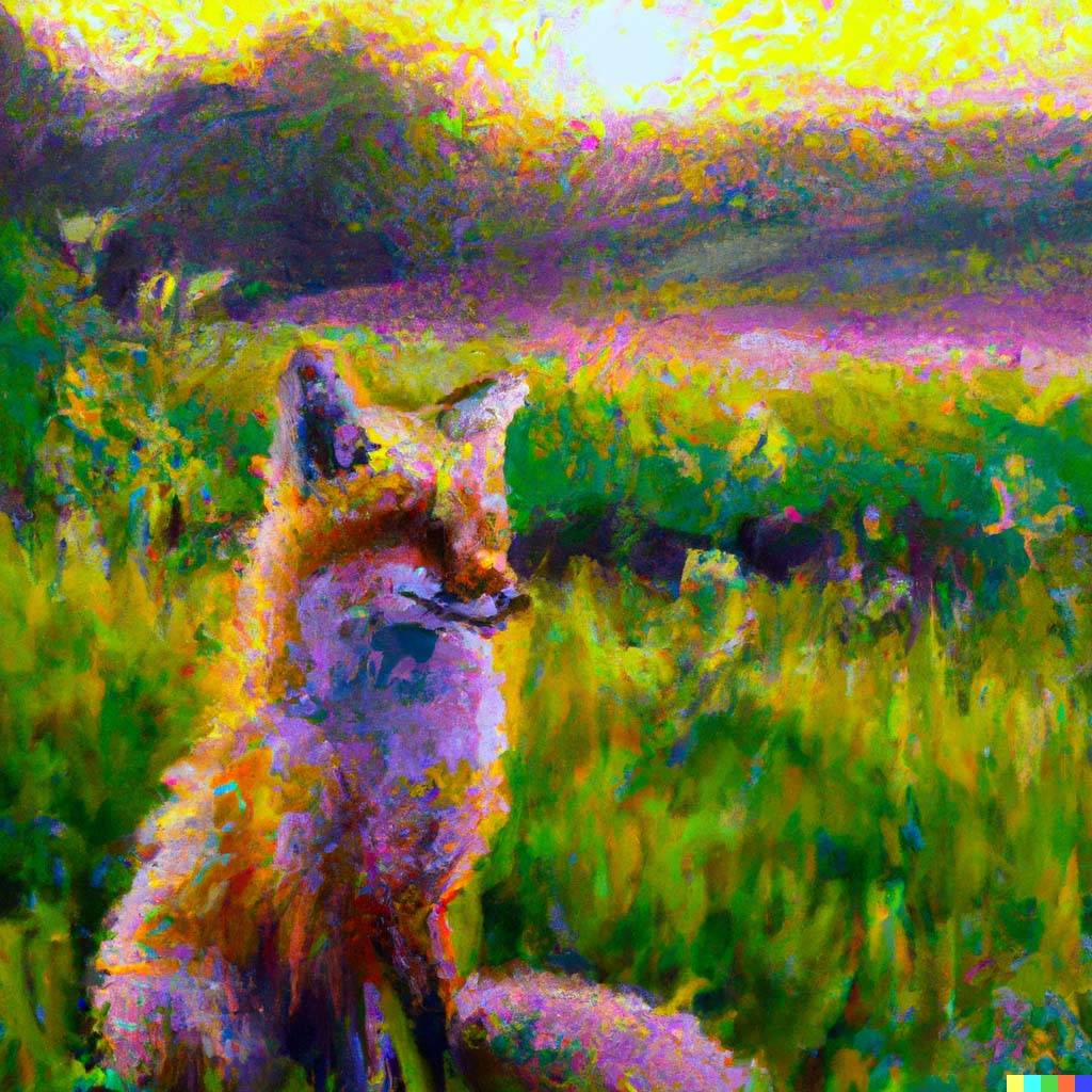 Painting of Fox Done By AI